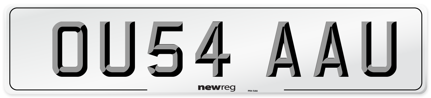 OU54 AAU Number Plate from New Reg